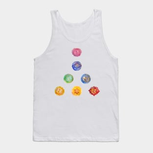 7 Chakras Pyramid Tank Top